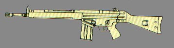 7.62 H&K G3 assault rifle. 