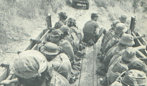 Scouts mounted, pulling security off flanks.